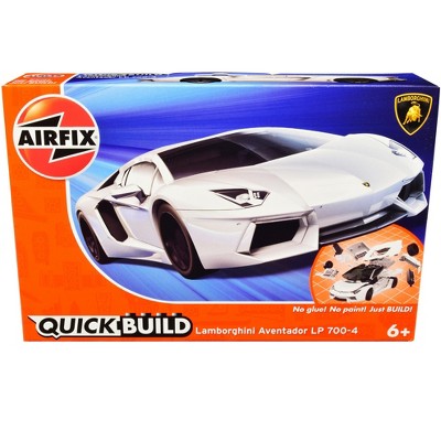 Skill 1 Model Kit Lamborghini Aventador Lp 700-4 White Snap Together ...