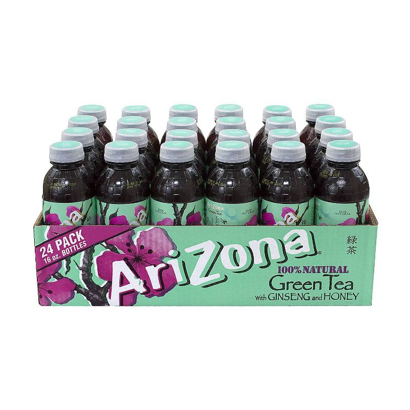 Arizona Green Tea Ginseng and Honey - 24pk/16 fl oz Bottles, 3 of 4