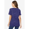 Woman Within Perfect Printed Short-Sleeve V-Neck Tee - 3 of 4