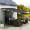 Resenkos Patio Awning, Outdoor Sun Shade Shelter Cover Awnings,16' x 10' Retractable Awning, 280gsm UV Resistant Sunshade Shelter, Brown - 2 of 4