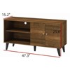 FONTOI Modern TV Stand for TV up to 47.3" with Storage Shelves&Cabinet, Entertainment Center for Living Room, Brown, 15.2"*25.6"*47.3" - 3 of 4