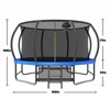 Aukfa 14FT Pumpkin Trampoline with Enclosure Net & Basketball Hoop,Outdoor Trampoline Set with Safety Net, Ladder, Balance Bar - 3 of 4