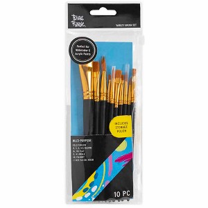 Brea Reese: Brush Set: Variety - 10pc - Gold Taklon Bristles - 1 of 4