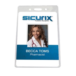 SICURIX ID Badge Holder, Government/Military, Vertical, Pack of 50 - 1 of 4