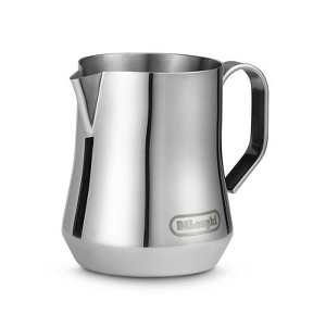 DeLonghi 12 fl oz Milk Frothing Pitcher - Stainless Steel: Best Metal Milk Jug & Steaming Frother, Dishwasher-Safe - 1 of 4