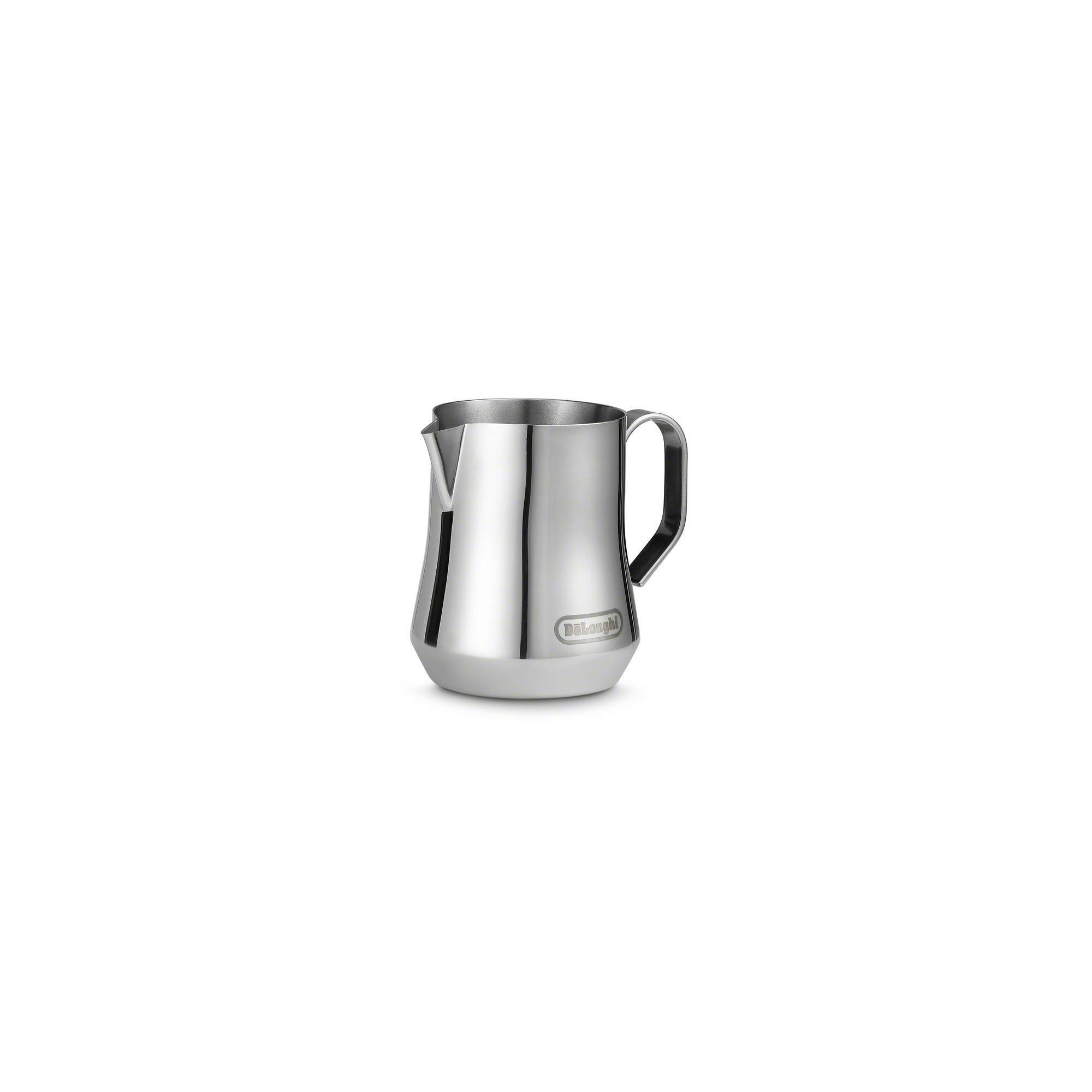 DeLonghi 12 fl oz Milk Frothing Pitcher - Stainless Steel: Best Metal Milk Jug & Steaming Frother, Dishwasher-Safe