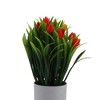 Unique Bargains Artificial Plants Tulip Decorative Pot Plastic 3.15"x3.15"x9.84" 1 Pc - 4 of 4