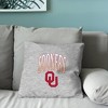 NCAA Oklahoma Sooners 16" Heather Gray Sweatshirt Pillow - 4 of 4