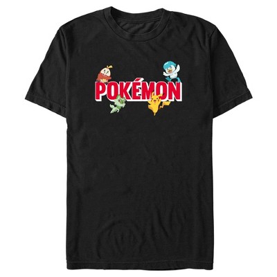 Men's Pokemon Logo Characters T-shirt - Black - Small : Target