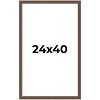 PosterPalooza | Elegant Brown Picture Frame - UV Acrylic, Foam Board Backing, Hanging Hardware - 2 of 4