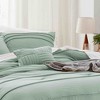BAGOKIE 4-Piece Pinch Pleat Striped Bed in a Bag Comforter Set for All Season - 3 of 3