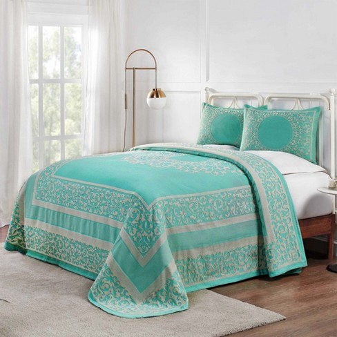 Turquoise bedspread deals