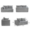 WJSHome 134 Inch Modular Sectional Cloud Couches, Upholstered Deep Seat Boneless Sofa for Living Room - 2 of 4