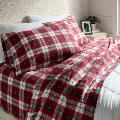 Threshold Holiday Flannel 4-Piece Sheet Set Cozy Soft OEKO-TEX All-Round Elastic 3290₽