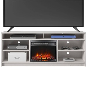 Hartwick Electric Fireplace Insert and 6 Shelves TV Stand for TVs up to 65" - Room & Joy - 1 of 4