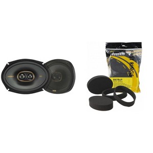 Kicker KSC 6x9" 3-Way Coaxial with RKFR69 Foam Fast Ring Speaker Enhancement Kit - 1 of 4