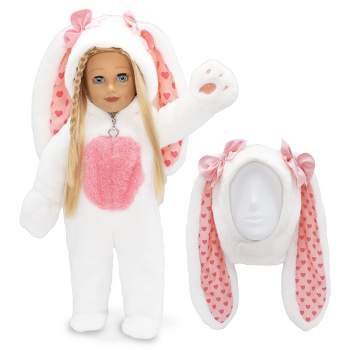 Playtime by Eimmie Easter Bunny Outfit for 18" Dolls with Matching Child Accessories