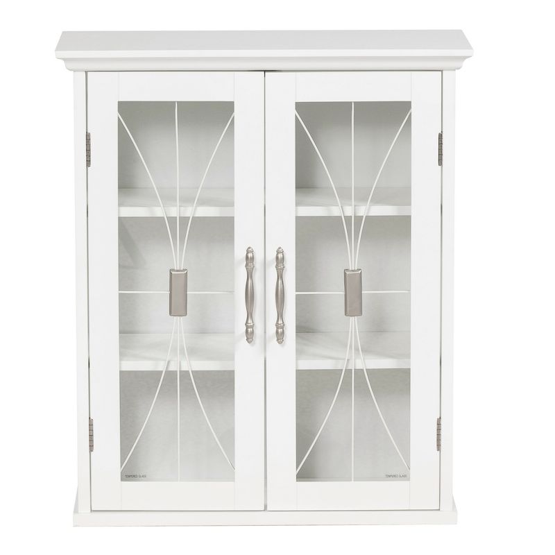 Teamson Home Delaney 20.5" x 24" 2-Door Removable Wall Cabinet, White, 1 of 8