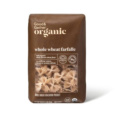 Organic Whole Wheat Farfalle - 16oz - Good & Gather™