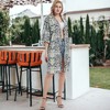 Anna-Kaci Women's Printed Chiffon Layering Long Open Front Duster Cardigan - One Size Fits Most,Snake Print - 4 of 4