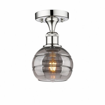 Rochester - 1 Light Semi-Flush Mount In Industrial Style-8 Inches Tall and 5.88 Inches Wide
