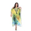Plus Size Sheer Caftan Maxi Dress - One Size Fits Most Plus - White Mark - 2 of 4