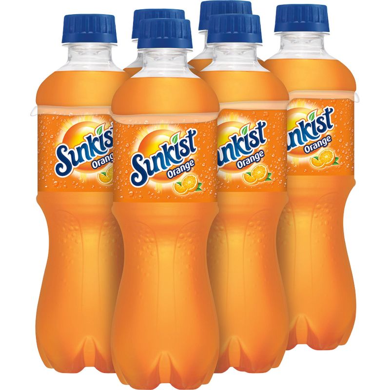 Sunkist Orange Soda Bottles - 6pk/16.9 fl oz, 3 of 9