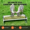 VEVOR Livestock Feeding Trough,22 Gallon Capacity,45" Hay Feeder, Heavy Duty Steel Livestock Trough, Galvanized Steel Sheep Feeder Trough Feeding up - 4 of 4