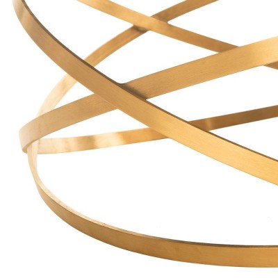 Emerald Green Tufted Velvet Round Cocktail Ottoman with Gold Metal Legs