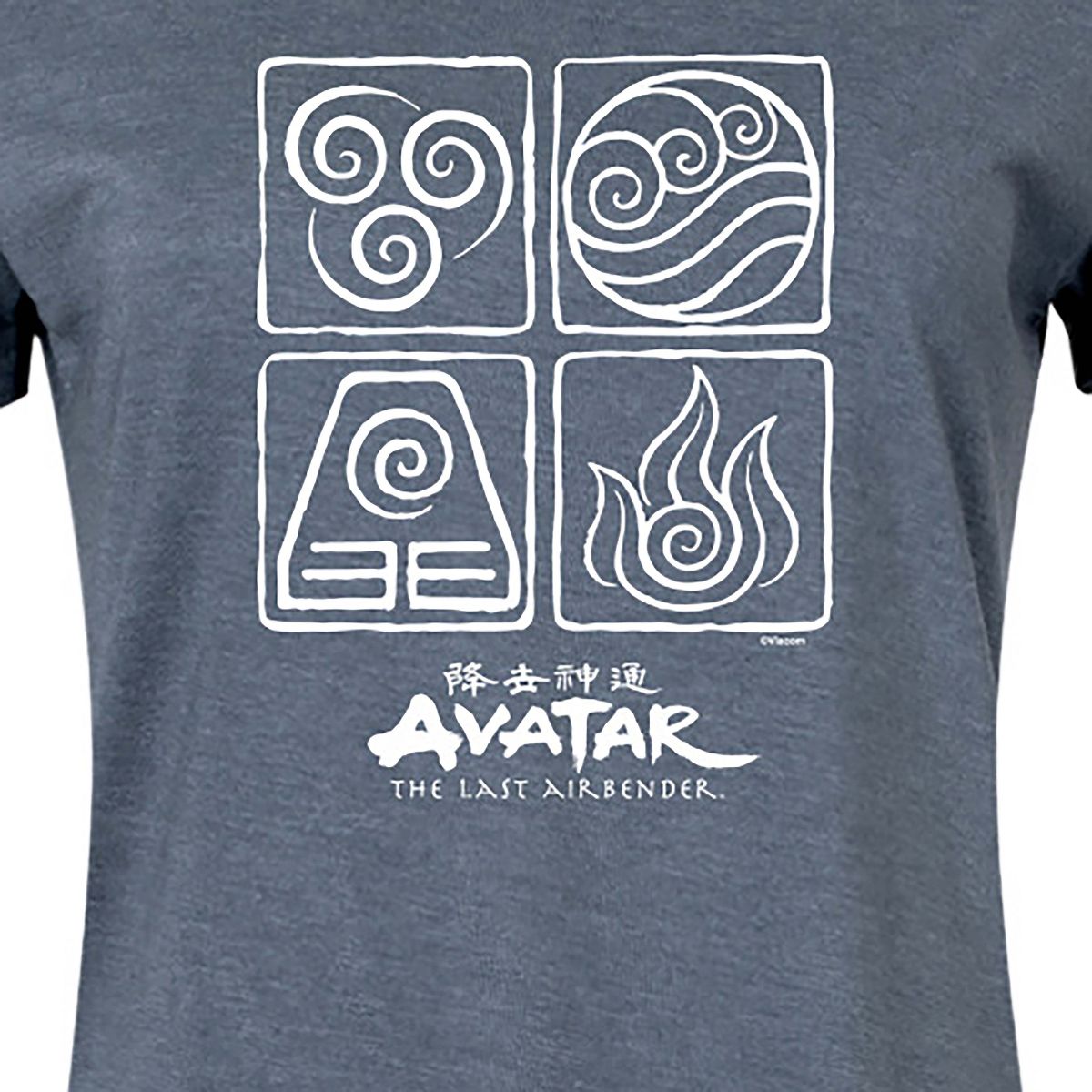 Women's - Avatar - The Last Airbender - Four Elements Inverse Graphic T-shirt Dress - thumbnail 2