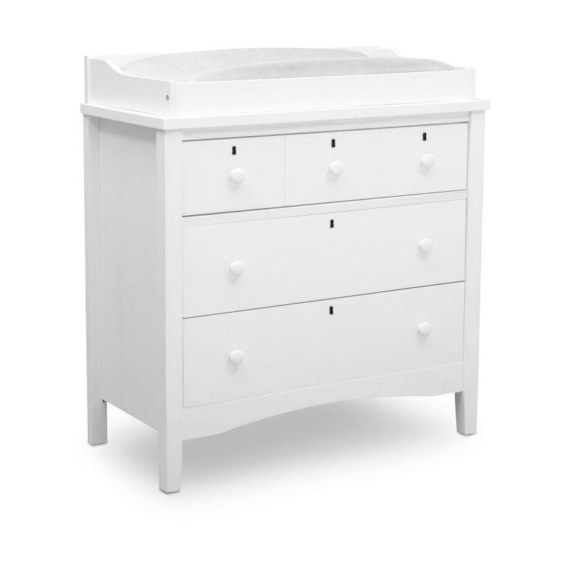 Delta Children Farmhouse 3 Drawer Dresser with Changing Top and Interlocking Drawers, 5 of 13