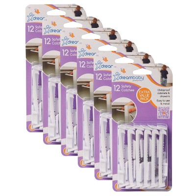 Dreambaby Safety Catches, 12 Per Pack, 6 Packs