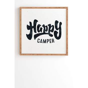 Nature Magick Happy Camper Bamboo Framed Wall Art - Deny Designs