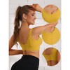 Allegra K Women's V-Neck Integrated Cup Sports Bra Push-Up Comfortable Double Straps Tank Tops - 3 of 4