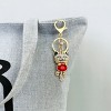 Wrapables Crystal Bling Key Chain Keyring with Tassel Car Purse Handbag Pendant, Ruby Kitty - 4 of 4