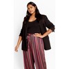 Women's Plus Size Willow Stripe Pant - black | CITY CHIC - 3 of 4