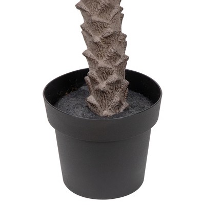 7.25' Green and Brown Potted Artificial Phoenix Palm Tree