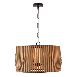 Capital Lighting Archer 4 - Light Pendant in  Light Wood/Matte Black - 1 of 4