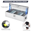 39 Inch Heavy Duty Aluminum Truck Tool Box with Side Handle,Keys,Waterproof Storage Organizer - 4 of 4