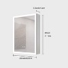 HBEZON Medicine Cabinet with Mirrors and Lights, Wall Mount Lighted Bathroom Cabinet, Defogger, Dimmable, Aluminum, Silver - 2 of 4