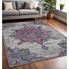 2' X 3' Pink Gray And Blue Area Rug - 2 of 4