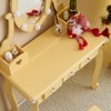 KTMBDW Kids Vanity Table and Chair Set, Girls Vanity Set with Stool and Mirror, Makeup Dressing Princess Table with 3 Drawer for Little Girls - 4 of 4