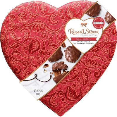 Russell Stover Valentine's Pecan Delights Satin Heart - 7.2oz