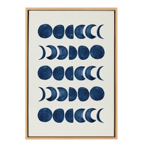 Sylvie Moon Phases Framed Canvas - Kate & Laurel All Things Decor - 1 of 4