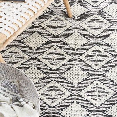 Ivory Tufted Handmade Wool Non-slip Runner Rug 2'3" x 8'