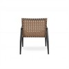 SKRAN Set of 3 Outdoor Table and Chair Set , 2 PE Rattan Chairs Black Steel & Tempered Glass Side Table Outdoor Chat Set for Patio, Balcony, Garden - 4 of 4