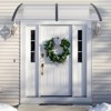 Costway 80'' x 40'' Patio Awning Canopy Outdoor Window Door Overhang Rain Snow Protection Coffee/Grey - 4 of 4