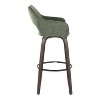 LumiSource Set of 2 Mustang Barstools Dark Fabric/Black Metal - 3 of 4