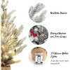 GAOMON 24 Inch Table Top Christmas Tree with 50 Warm White Lights, Small Mini Christmas Pine Tree, Snow Flocked - 2 of 4