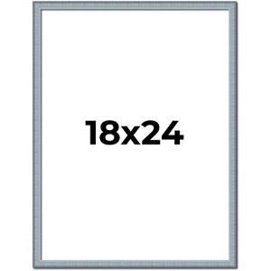 PosterPalooza | Textured Blue Picture Frame - UV Acrylic, Foam Board Backing, Hanging Hardware - 1 of 4